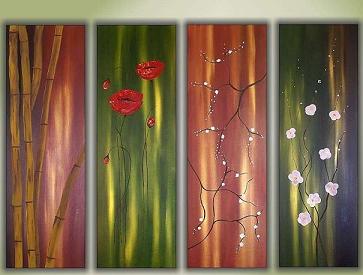 Dafen Oil Painting on canvas flower -set353 Dafen Oil Painting on canvas flower -set353